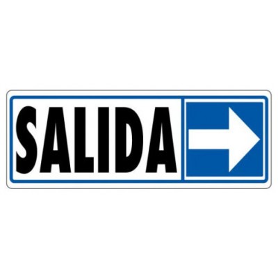 SEÑAL "SALIDA (DERECHA)" 175X65 PVC GRIS ARCHIVO 2000 6177-06 GS (Espera 4 dias) en Huesoi